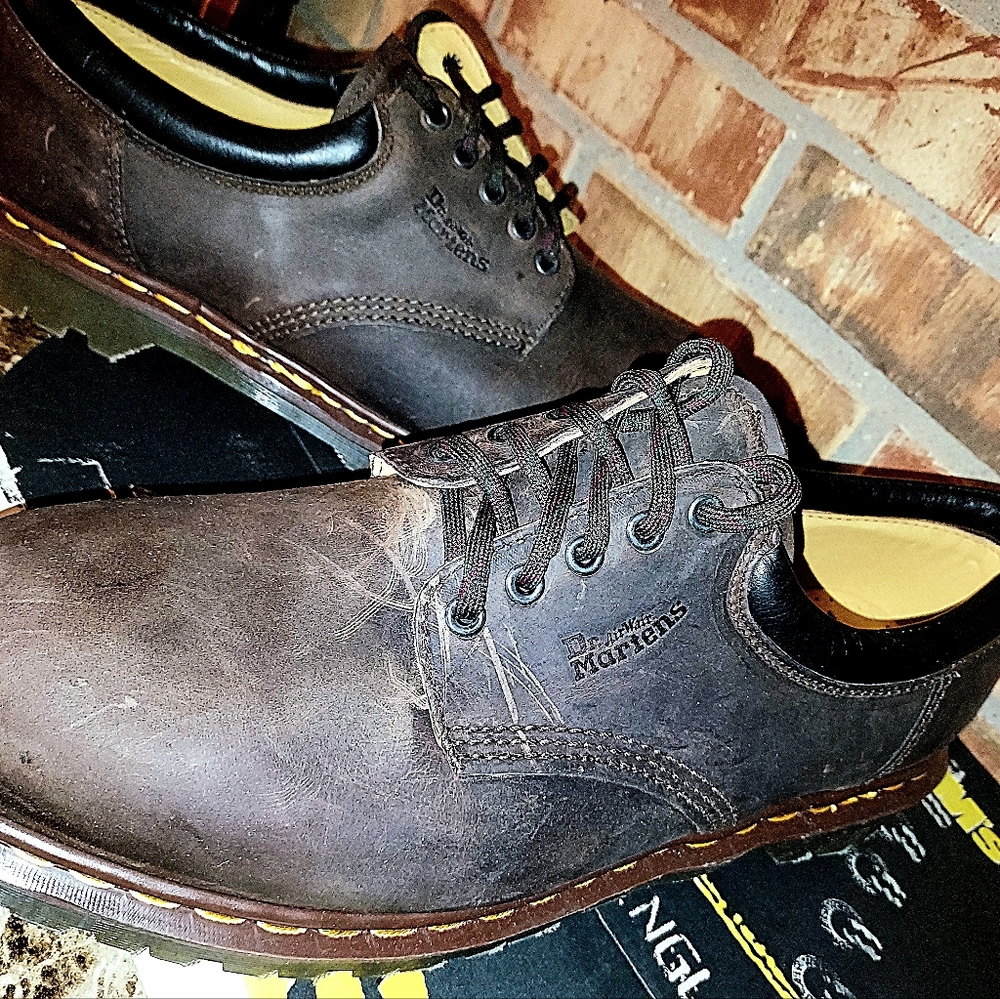 Dr. Martens Gaucho 8053 Crazy Horse Mens 14 Brown Leather Oxford England New Box